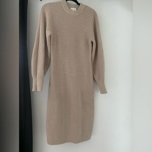 H&M Elegant Beige Knit Dress size M women